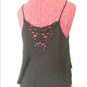 Monteau black cropped tank